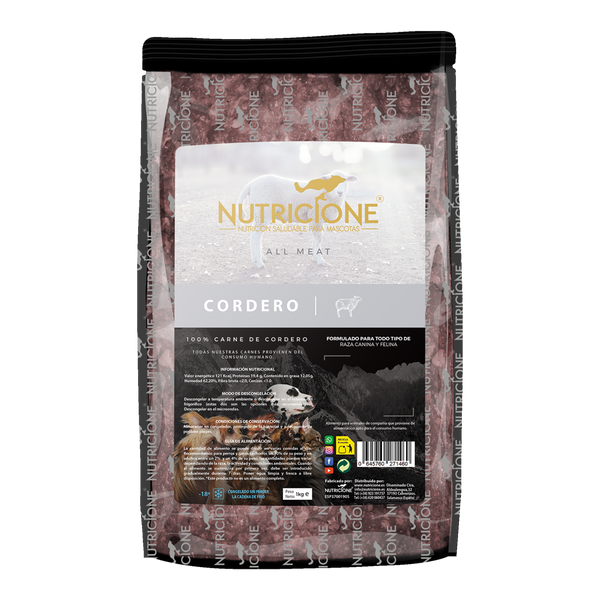 All Meat Barf Cordero 1Kg | Todo Carne Cordero 1Kg