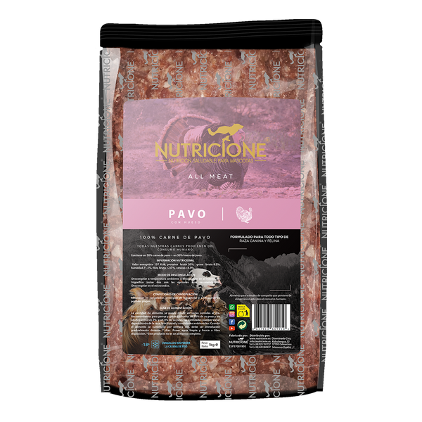All Meat Barf Pavo 1Kg | Todo Carne Pavo 1 Kg