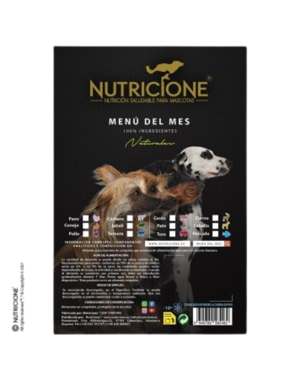 Menú BARF del Mes · Alimentación natural completa para perros 1kg