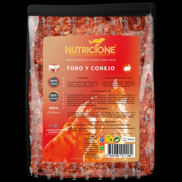 Original Barf | Menú Completo Toro/Conejo | Gatos