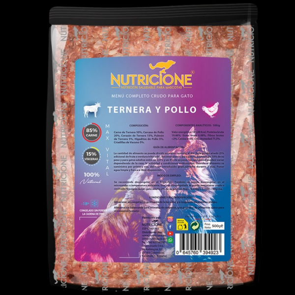 Original Barf | Menú Completo Ternera/Pollo | Gatos