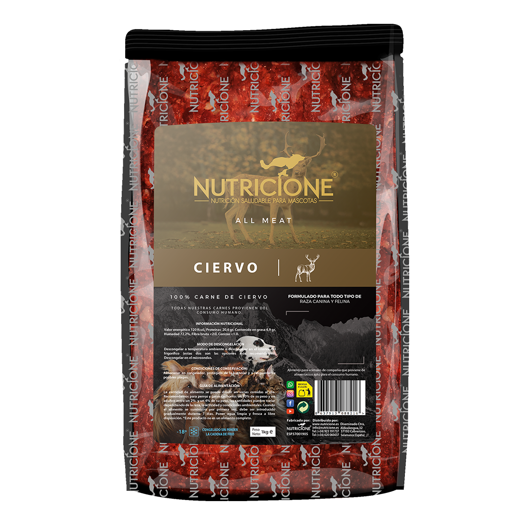 All Meat Barf Ciervo 1Kg | Todo Carne Ciervo 1Kg