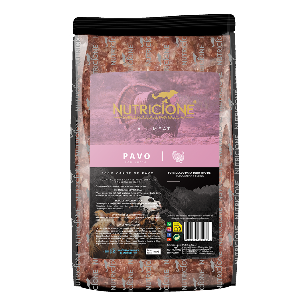 All Meat Barf Pavo 1Kg | Todo Carne Pavo 1 Kg