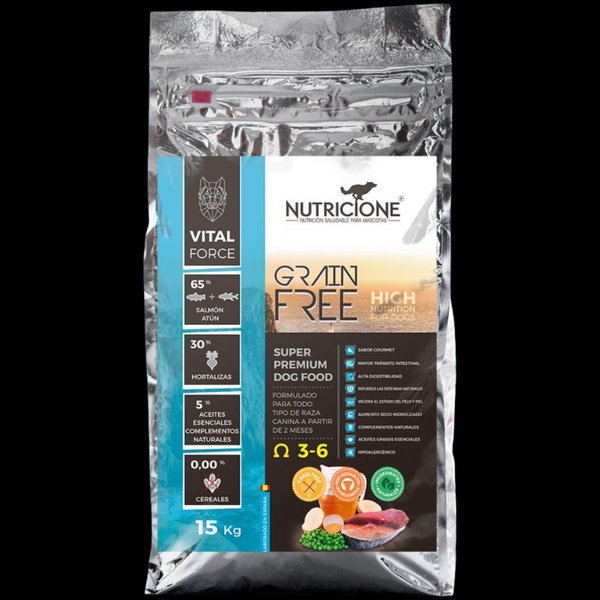 Grain Free Salmón/Atún 15 Kg | Pienso Sin Cereal Salmón y Atún 15 Kg