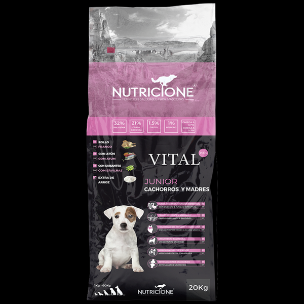 Vital Plus Cachorros y Madres 20 kg | Pienso Premium Pollo/Atún 20 Kg