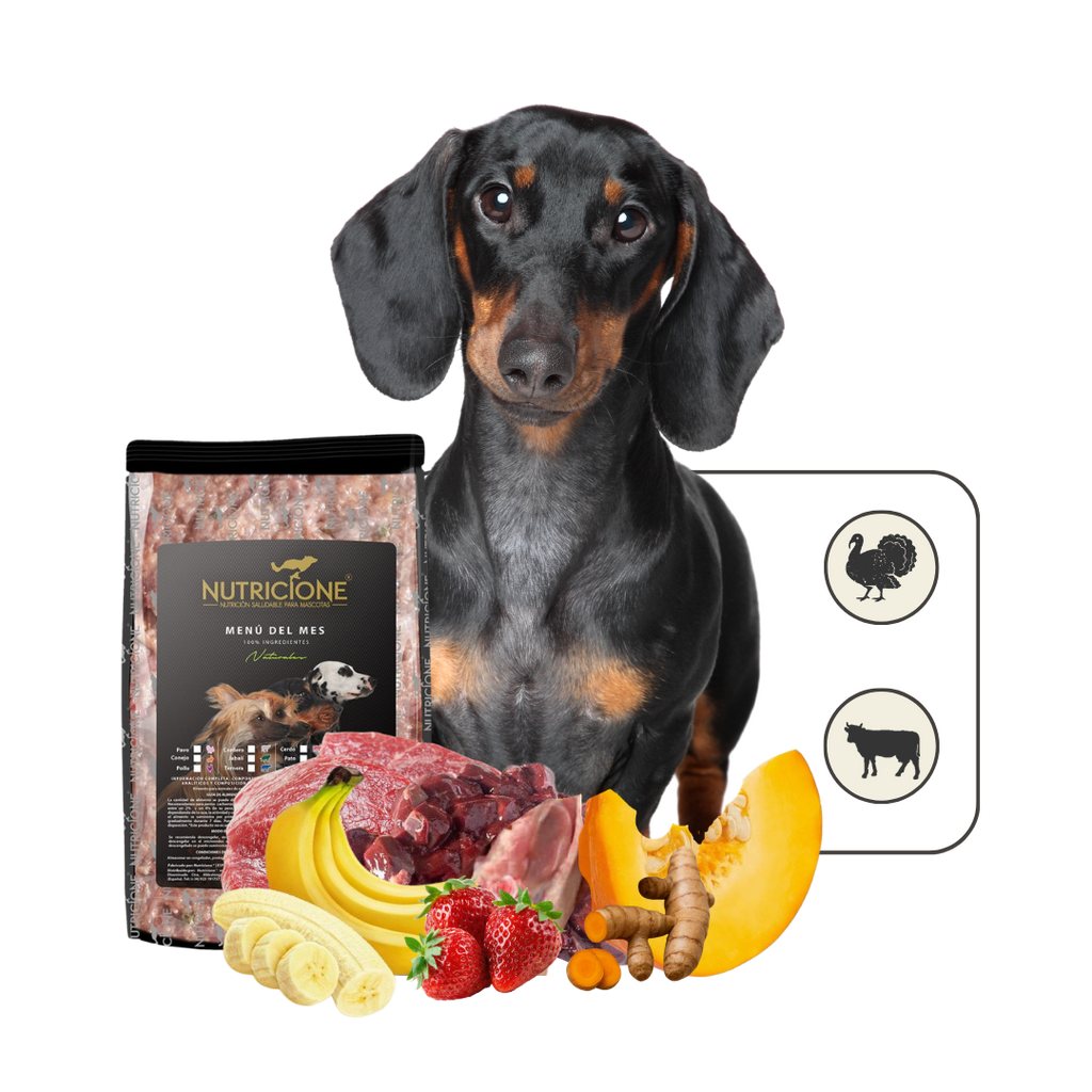 Menú BARF del Mes · Alimentación natural completa para perros 1kg