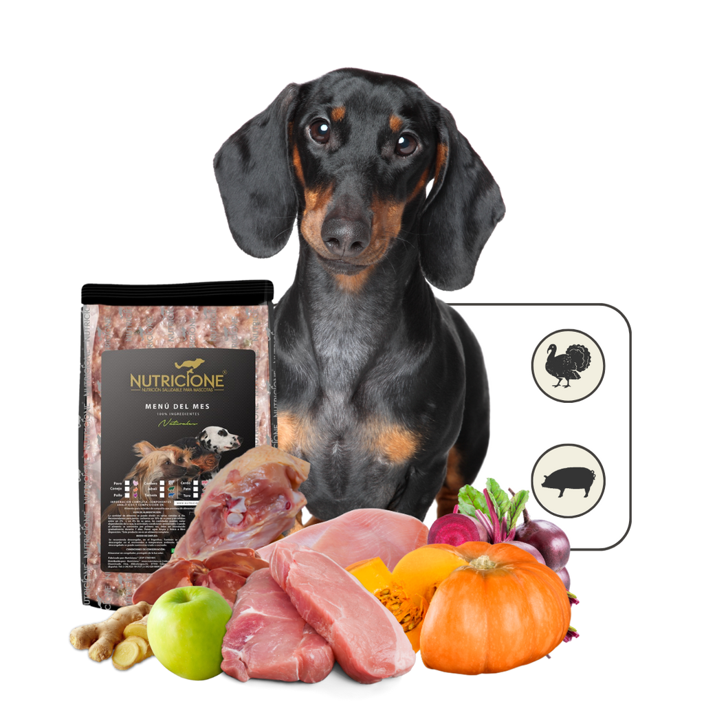 Menú BARF del Mes · Alimentación natural completa para perros 1kg