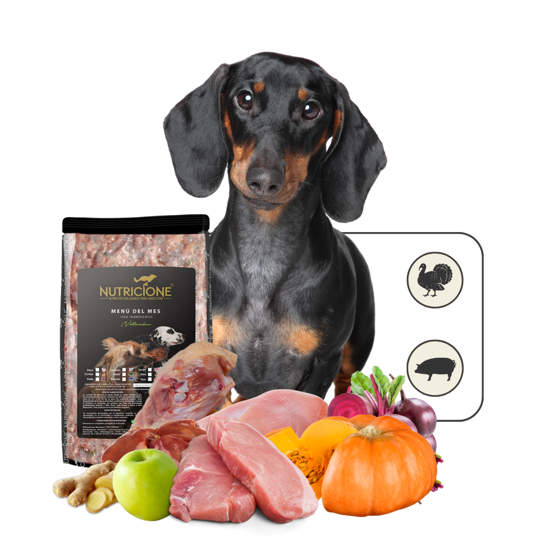 Menú BARF del Mes · Alimentación natural completa para perros 1kg