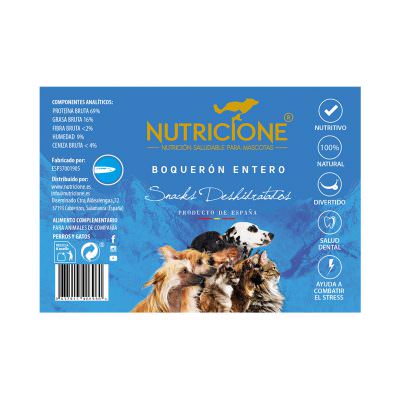 Etiqueta Snack natural Boquerón entero para perro y gato